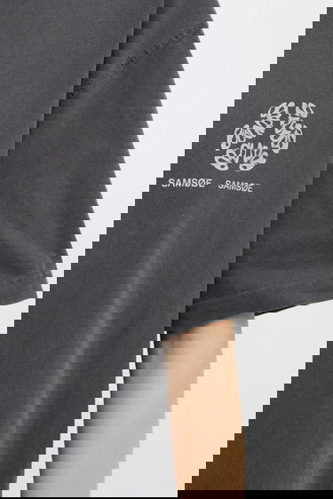 Tričko Samsoe Samsoe Printed Oversized Cotton SAJOURNAL T-Shirt Šedá | U24400006, 9