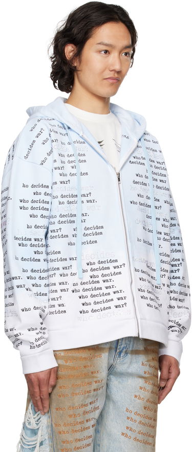 Mikina Who Decides War Who Decides War WDW Scripture Zip-Up Hoodie Modrá | 1110570008SS25, 1