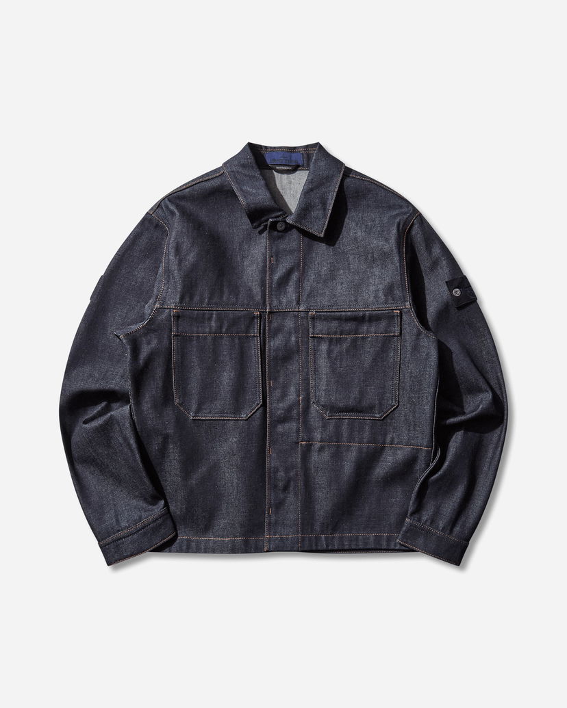 Bunda Stone Island Raw Denim Contrast Stitch Jacket Denim Research Modrá | K2S15-Q100027-S00J8 VJ200