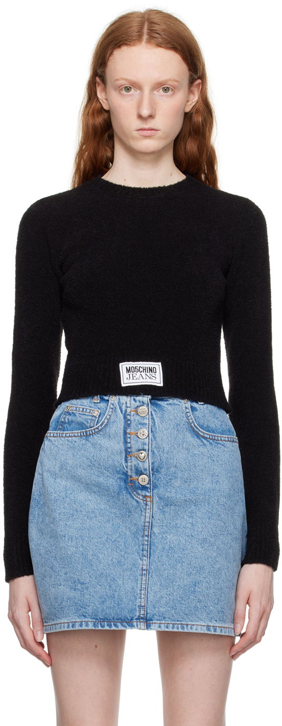 Sveter Moschino Moschino Jeans Crewneck Sweater Čierna | 0930 8204