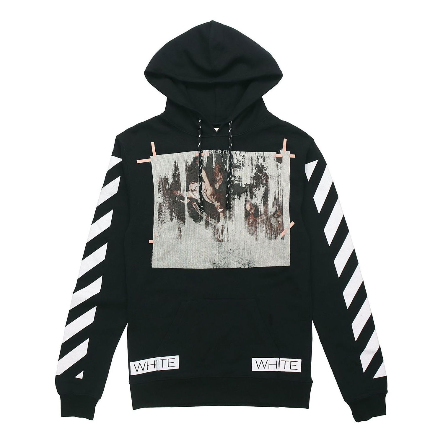 Mikina Off-White Painting Stripe Hoodie Čierna | OMBB001F150030031088, 0