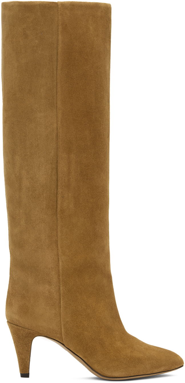 Tenisky a topánky ISABEL MARANT Suede Kitten Heel Tall Boots Hnedá | BT0021FA-B1A07S, 0