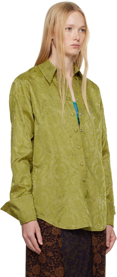 Košeľa Dries Van Noten Dries Van Noten Baroque Motif Button-Down Shirt Zelené | 251-010712-1529, 1