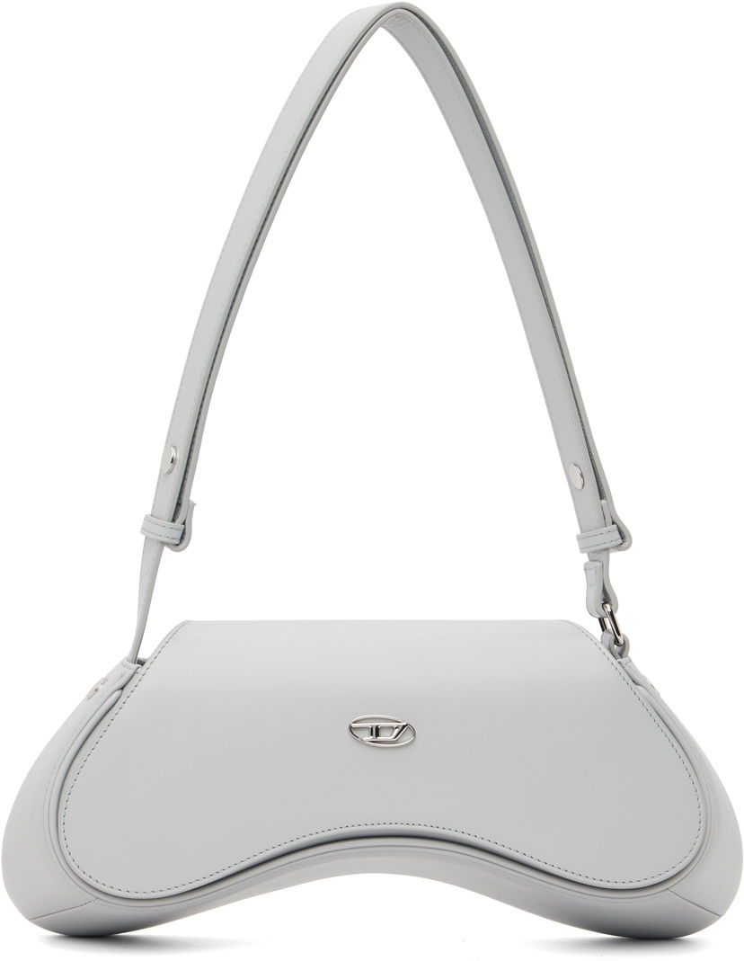 Taška cez rameno Diesel Play Curved Crossbody Bag Šedá | X10221 PR227