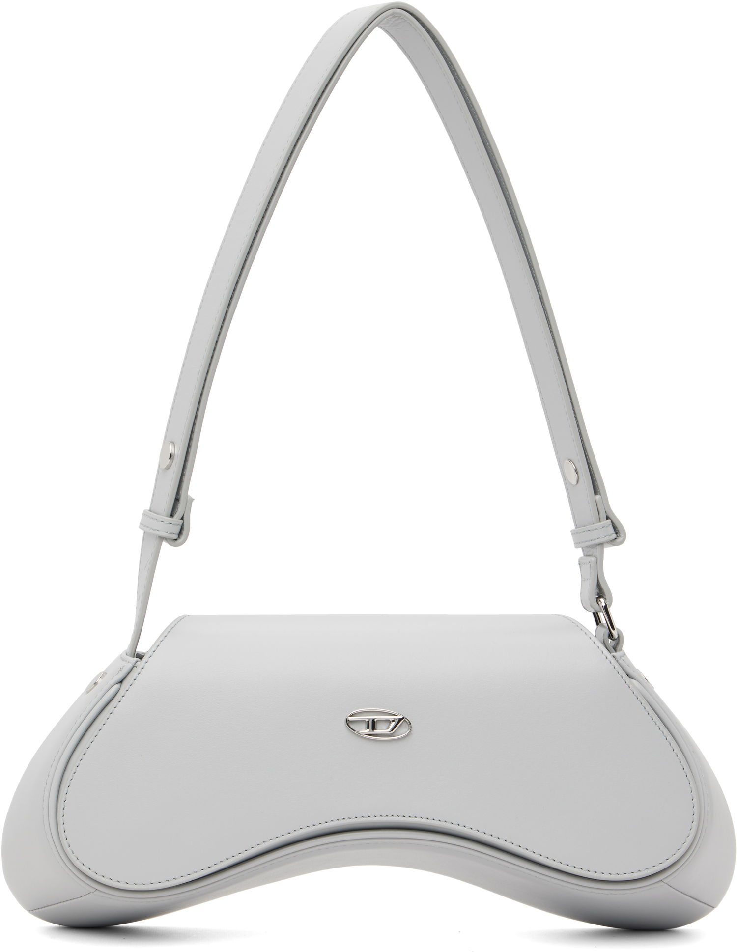 Taška cez rameno Diesel Play Curved Crossbody Bag Šedá | X10221 PR227, 0