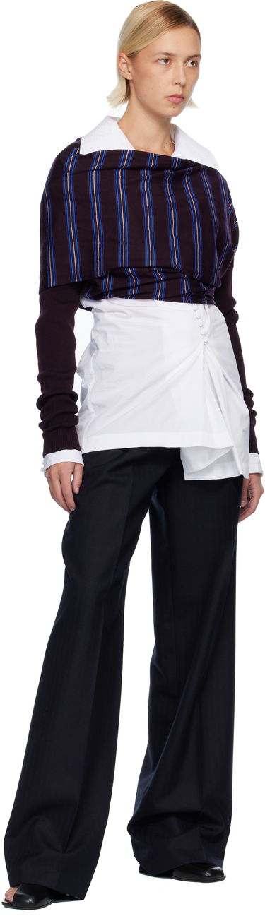 Sveter Dries Van Noten Dries Van Noten Striped Draped Merino Wool Bolero Rôznofarebný | 252-011207-2700, 3