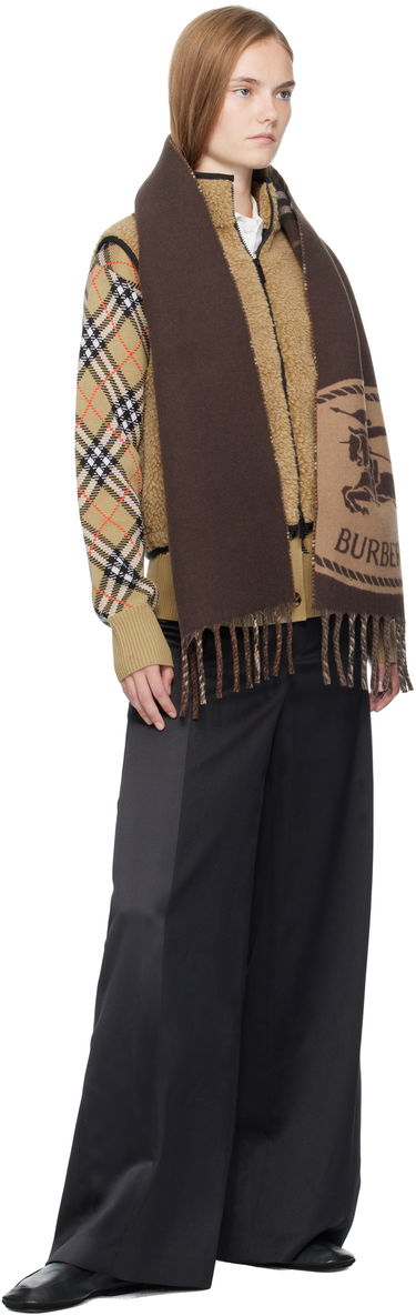 Šál Burberry Burberry Reversible Knight Stamp Scarf Hnedá | 8112977, 2