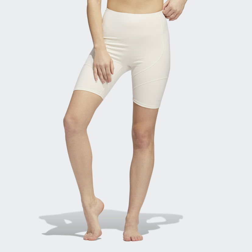 Šortky adidas Performance Studio Pocket Yoga Shorts Biela | HD4483