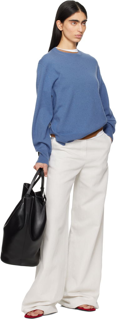 Sveter TOTEME TOTEME Crew-Neck Cashmere Knit Sweater Modrá | 252-WRT1734-YA0016, 3