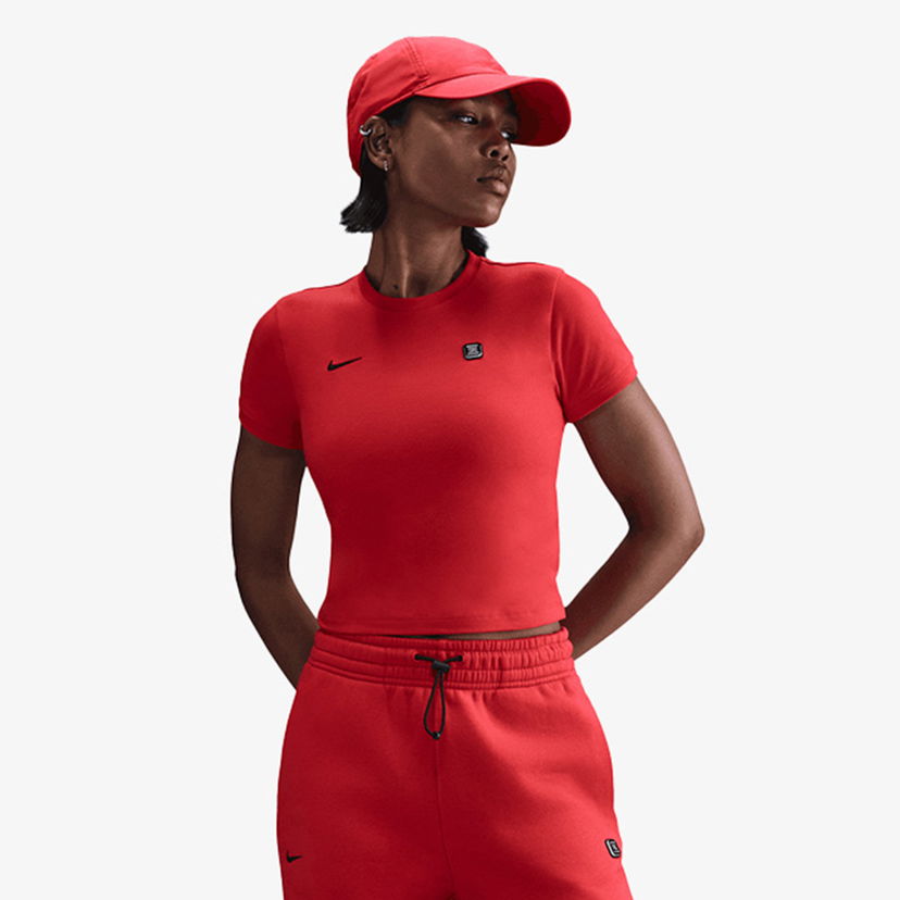 Crop Top Nike Cropped T-Shirt Shox Červená | IO2244-657