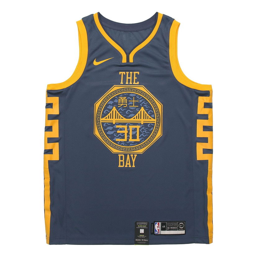 Dres Nike NBA Golden State Warriors Curry Fan Edition Jersey Modrá | AJ4610-428