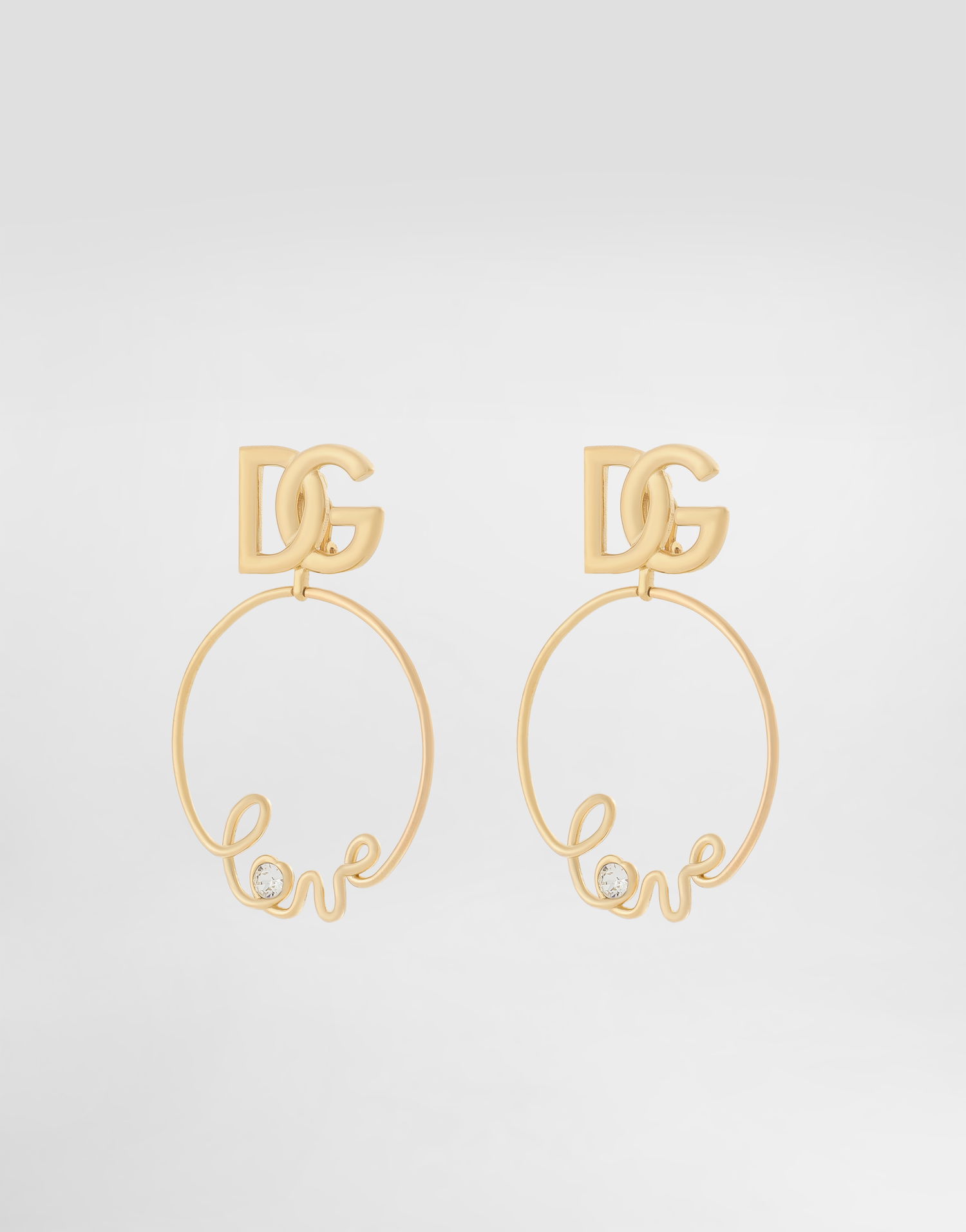 Náušnice Dolce & Gabbana Dolce & Gabbana Clip-on 'love' Earrings with DG Logo Metalická | WEP2L8W1111ZOO00, 1