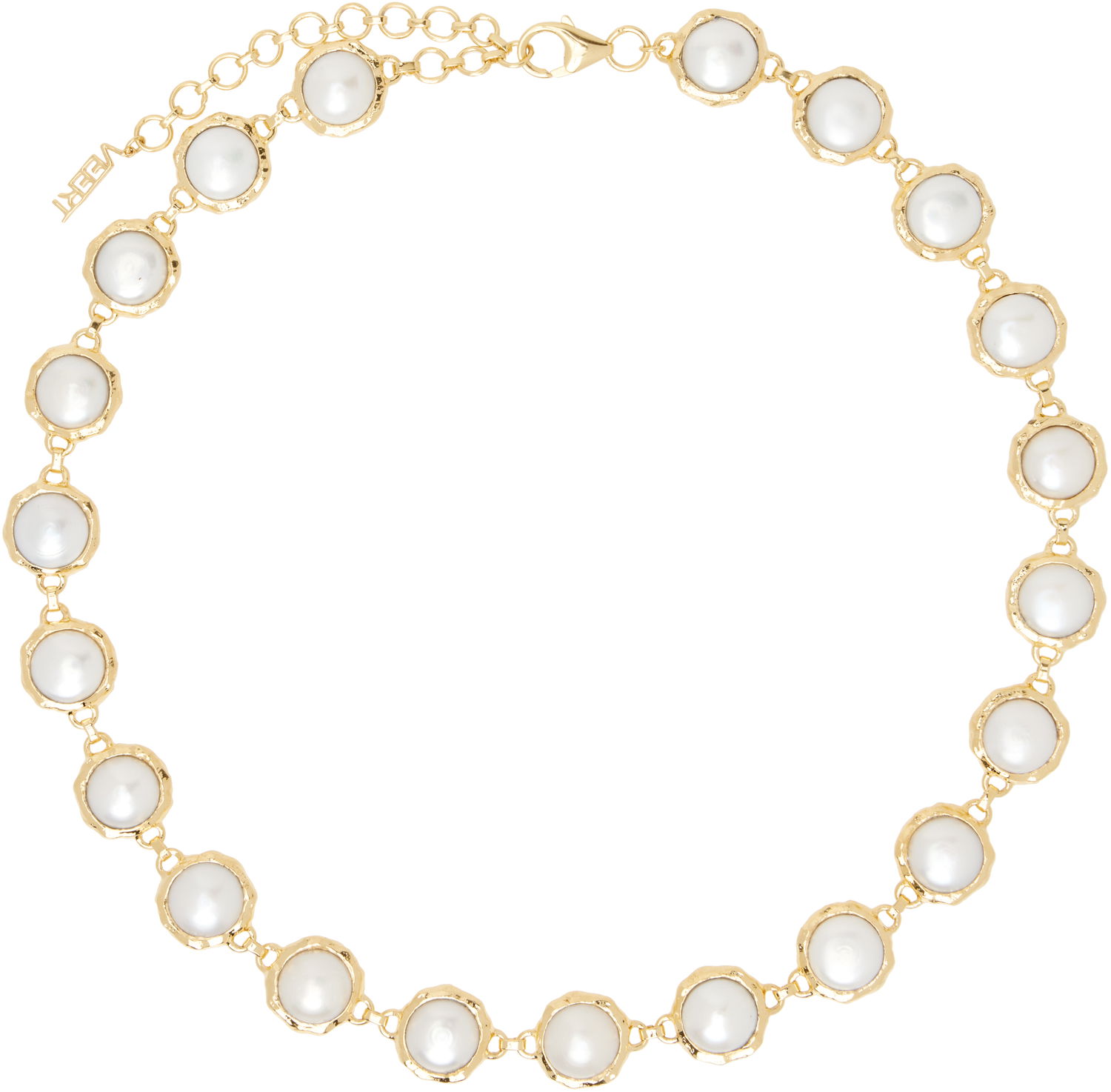 Náhrdelník VEERT VEERT 'The Pearl Circle' Gold-Tone & Faux Pearl Necklace Metalická | JLG0022YG, 0