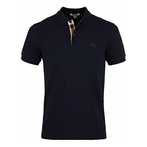 Polo tričko Burberry Burberry Short Sleeve Polo with Logo Lapel Navy | 80045781