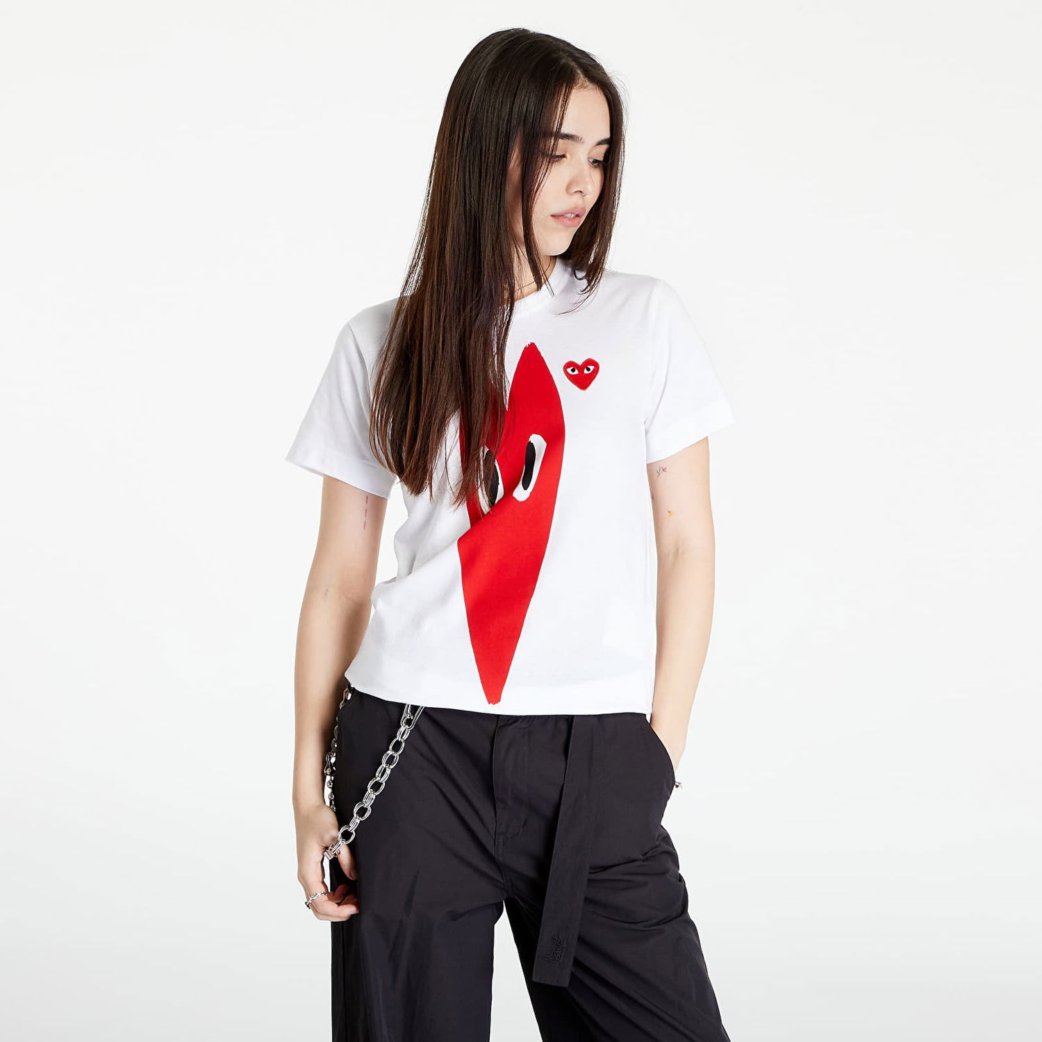 Tričko Comme des Garçons PLAY Knit T-Shirt Biela | AZT223 White, 0