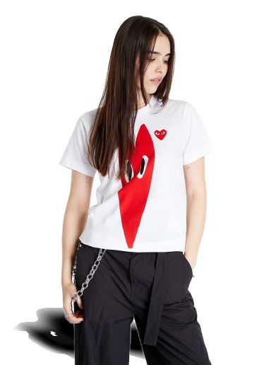 Tričko Comme des Garçons PLAY Knit T-Shirt Biela | AZT223 White