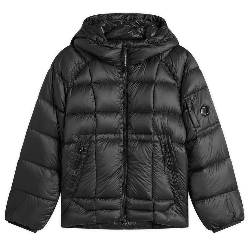 Prešívaná bunda C.P. Company DD-Shell Hooded Jacket Čierna | RFCMOW702A-110416A-999