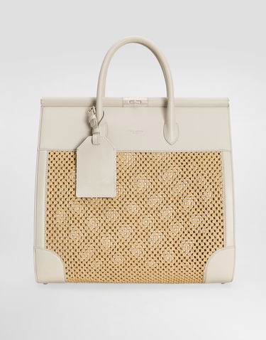 Kabelka Dolce & Gabbana Dolce & Gabbana Raffia and Leather Handbag Béžová | BM2480A9O838Z178, 0