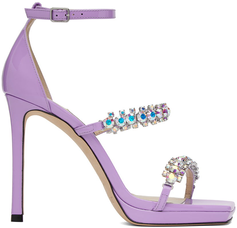 Tenisky a topánky Jimmy Choo Jimmy Choo Bing 100 Heeled Sandals Fialová | BING SANDAL 105 PYI