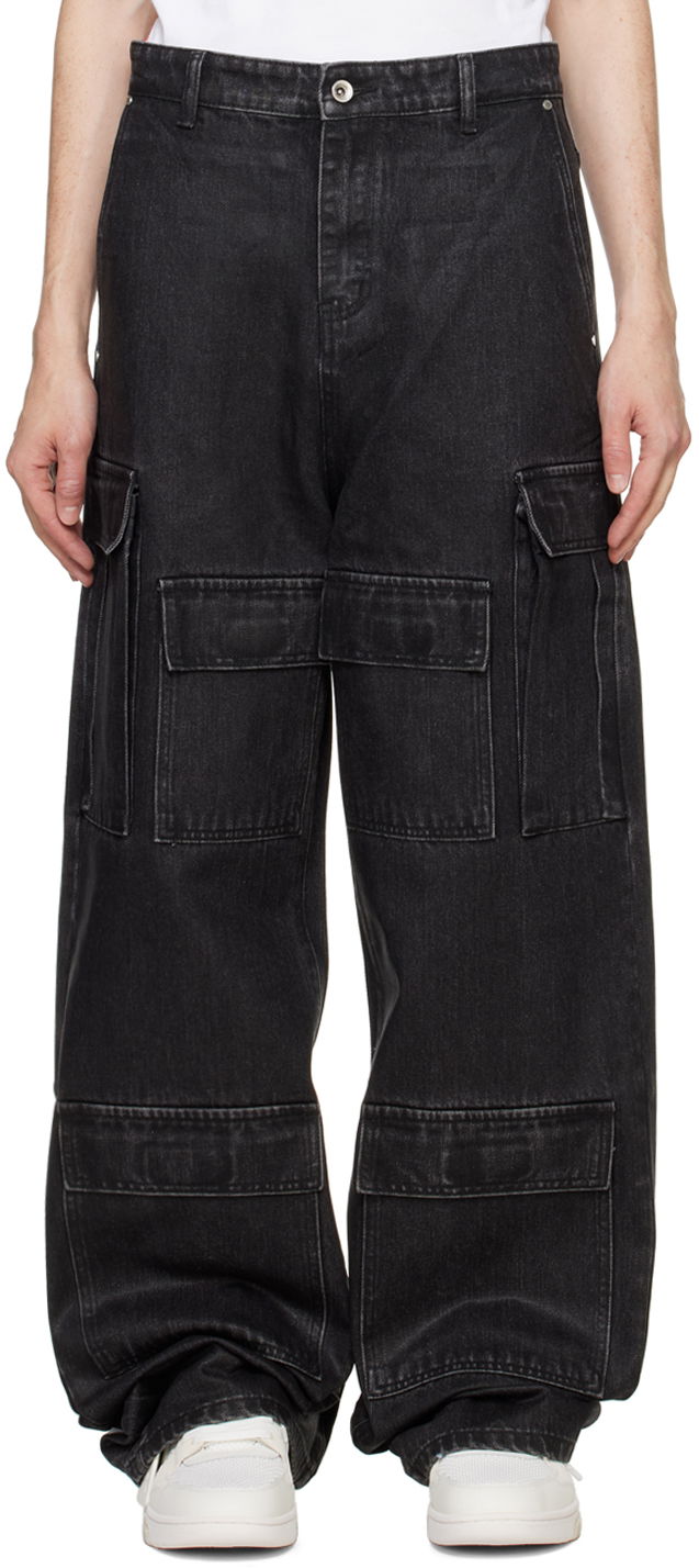 Cargo nohavice Who Decides War Who Decides War Waxed Denim Cargo Pants Čierna | 1120750002FW24, 0