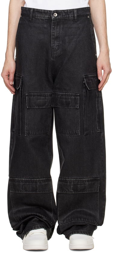 Cargo nohavice Who Decides War Who Decides War Waxed Denim Cargo Pants Čierna | 1120750002FW24, 0