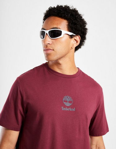 Tričko Timberland Short Sleeve T-Shirt New Small Logo Print Vínová | TB0A6WWT6481, 4