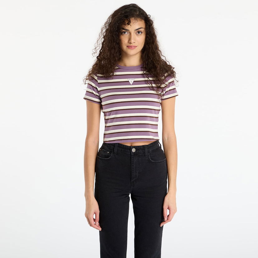 Crop Top GUESS Originals Core Stripe Baby Multi Cropped Striped T-Shirt Rôznofarebný | W5GI57J1314-S40P