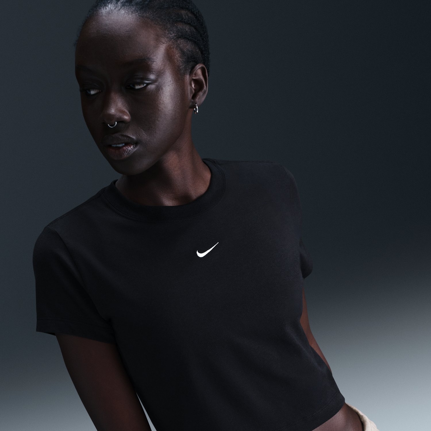 Tričko Nike Sportswear Chill Knit Cropped T-Shirt Čierna | HF9538-011, 0