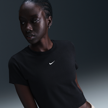 Tričko Nike Sportswear Chill Knit Cropped T-Shirt Čierna | HF9538-011, 0