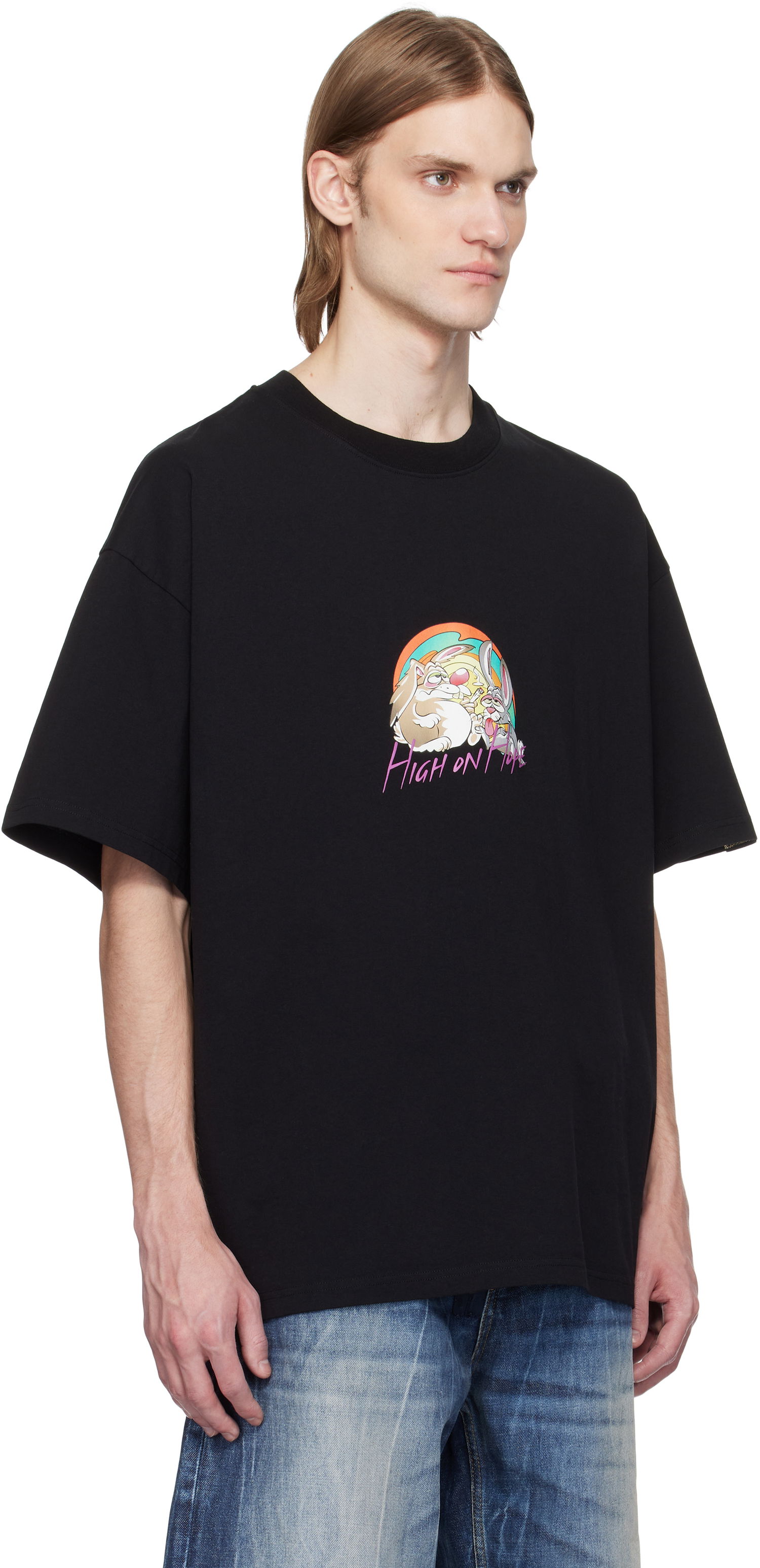Tričko Martine Rose Martine Rose Oversized Graphic T-Shirt Čierna | 621JE03001H, 1
