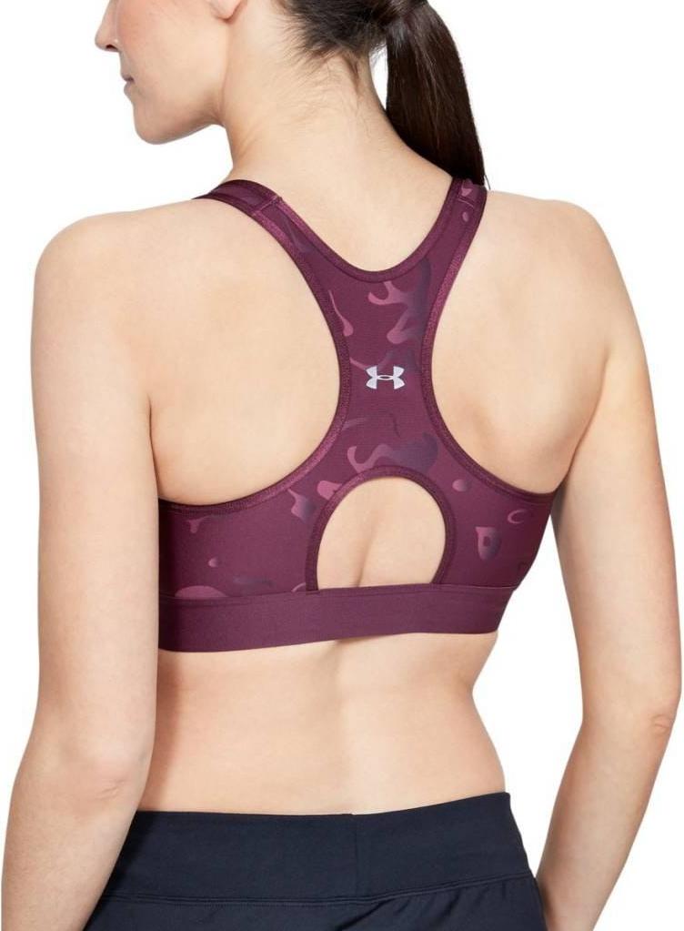 Podprsenka Under Armour Armour Mid Keyhole Print Sports Bra Vínová | 1307197-569, 1