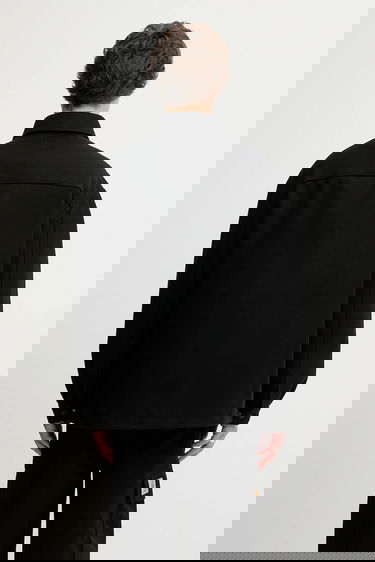 Bunda MAISON KITSUNÉ Maison Kitsuné Casual Oversize Wool Blend Jacket Čierna | PM00409WM2023, 2