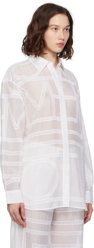Košeľa TOTEME TOTEME Classic Crochet Shirt Biela | 253-WRT0480-FB0441, 1