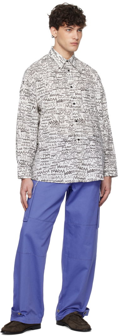 Košeľa Marni Marni Pencil Logo Oversized Shirt Biela | CUMU0061A3 UTC464, 3