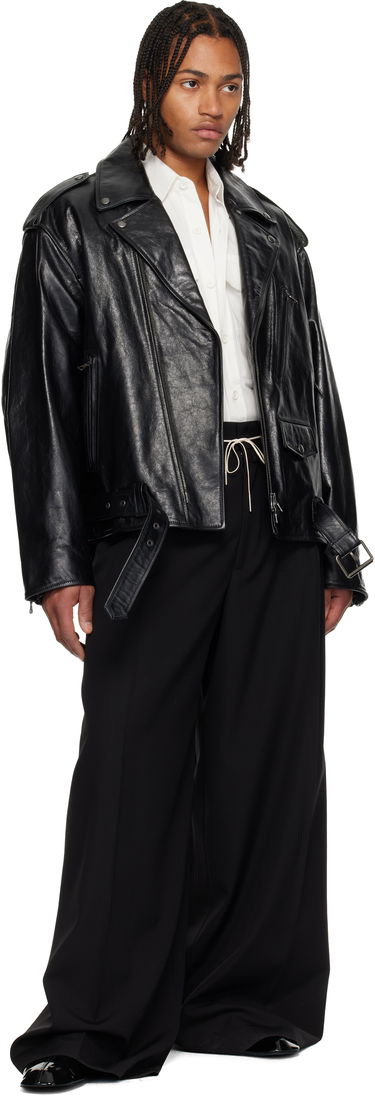 Bunda Dries Van Noten Dries Van Noten Biker Leather Jacket Čierna | 252-021803-2370, 3