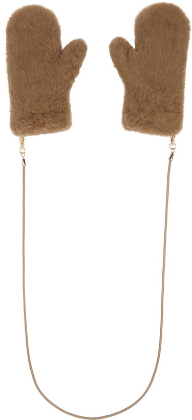 Rukavice Max Mara Max Mara Ombrat2 String Mittens Hnedá | 2424566052600 MM10739, 0