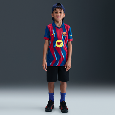 Dres Nike FC Barcelona 2025/26 Stadium Fourth Big Kids' Dri-FIT Football Replica Shirt Polyester Rôznofarebný | FZ1307-432, 3