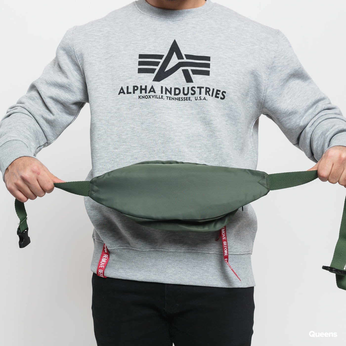 Batoh Alpha Industries Crew Waist Bag Zelené | 196923 01, 1