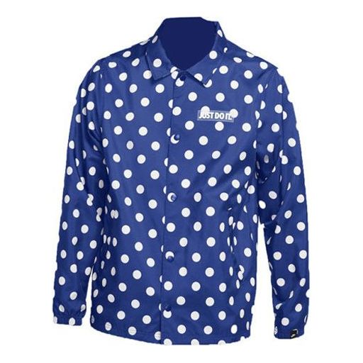 Vetrovka Nike Windproof Breathable Polka Dot Print Long Sleeve Jacket Modrá | CQ8924-480