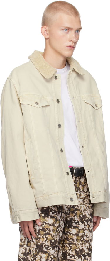 Bunda ISABEL MARANT Isabel Marant Japao Faux-Shearling Denim Jacket Béžová | VE0380HA-B3H05H, 1