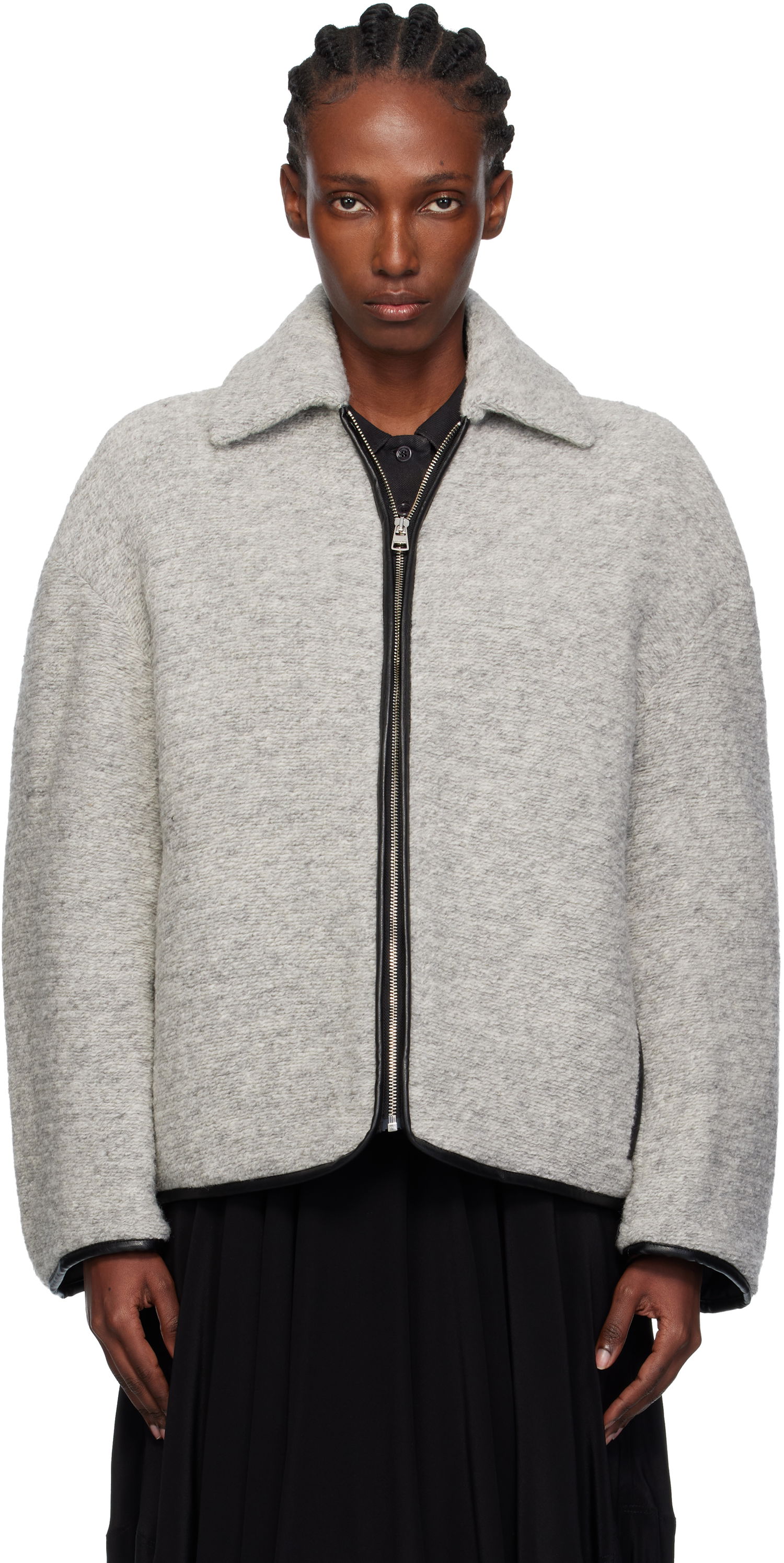 Bunda JW Anderson JW Anderson Contrast Trim Casual Jacket Šedá | JK0412-PG1820, 0