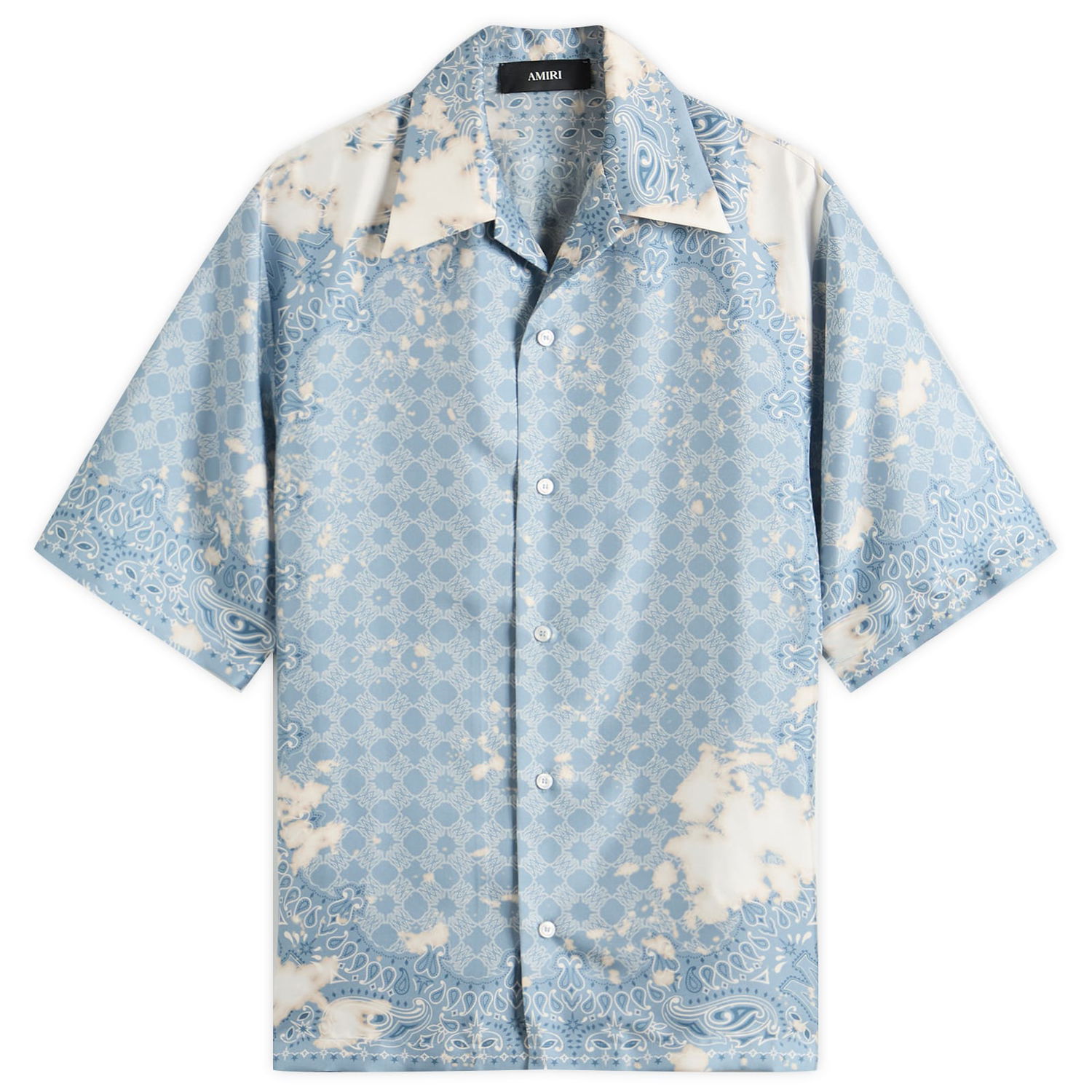 Košeľa AMIRI Bandana Bowling Shirt, Size Large Modrá | AMSTCA1159-AshleyBlue, 0