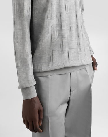 Polo tričko Dolce & Gabbana Dolce & Gabbana Silk Polo-Shirt with Jacquard Logo Šedá | GXZ25TJBSK5V0545, 3