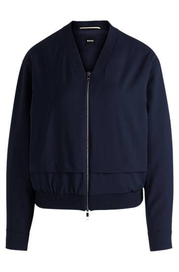 Bomber bunda BOSS Layered Oversized Jacket Navy | 50531883, 0