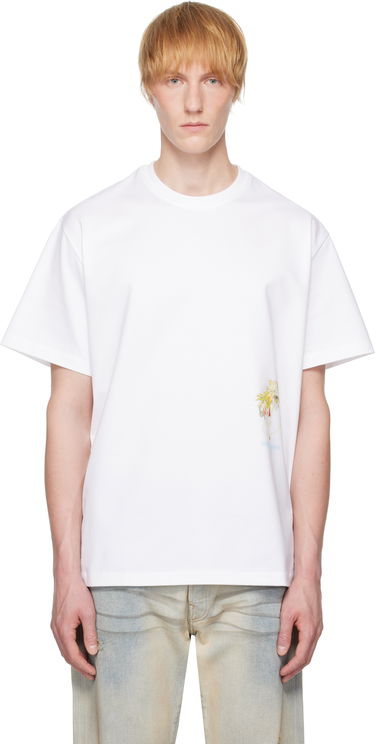 Tričko WOOYOUNGMI WOOYOUNGMI Palm Tree Graphic T-Shirt Biela | W251TS04, 0