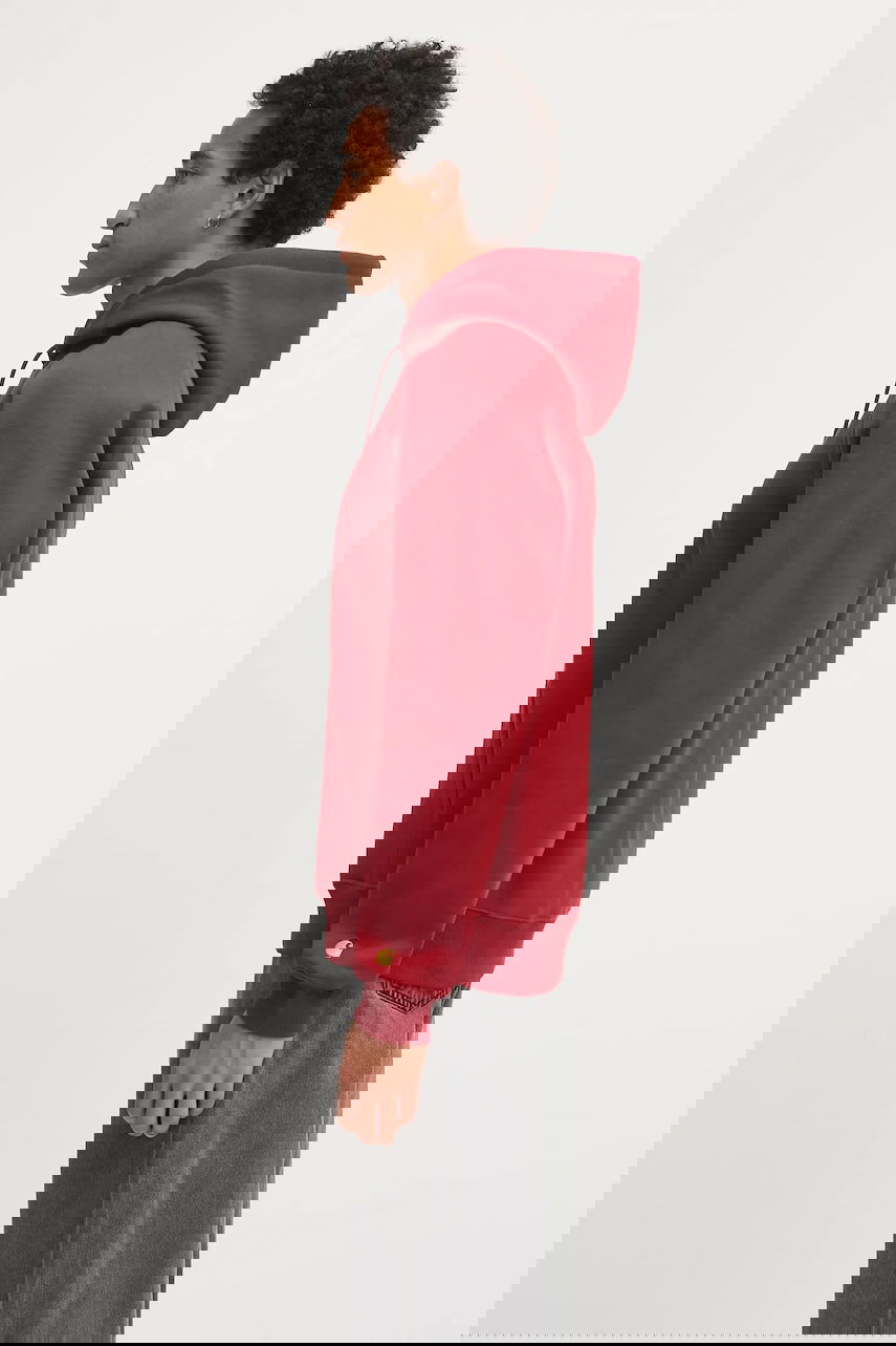 Mikina Carhartt WIP Plain Hooded Chase Hoodie Červená | I033661.30QXX, 1