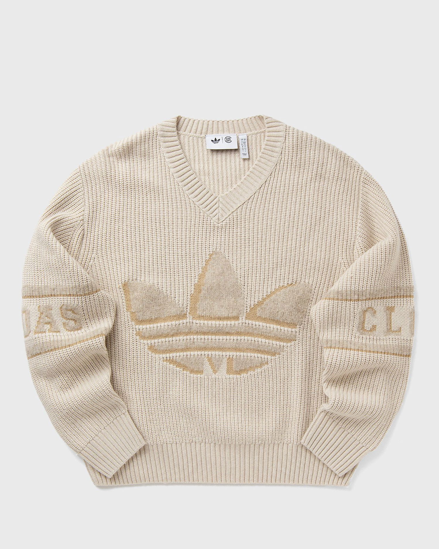 Sveter adidas Originals CLOT V-Neck Knit Sweater Béžová | IK2975, 0