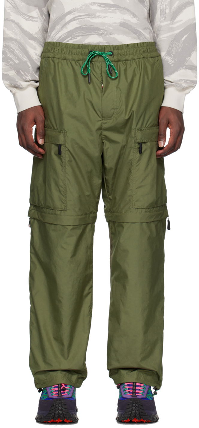 Cargo nohavice Moncler Grenoble Zip Panel Cargo Pants Zelené | I10972A0000454A3E, 0