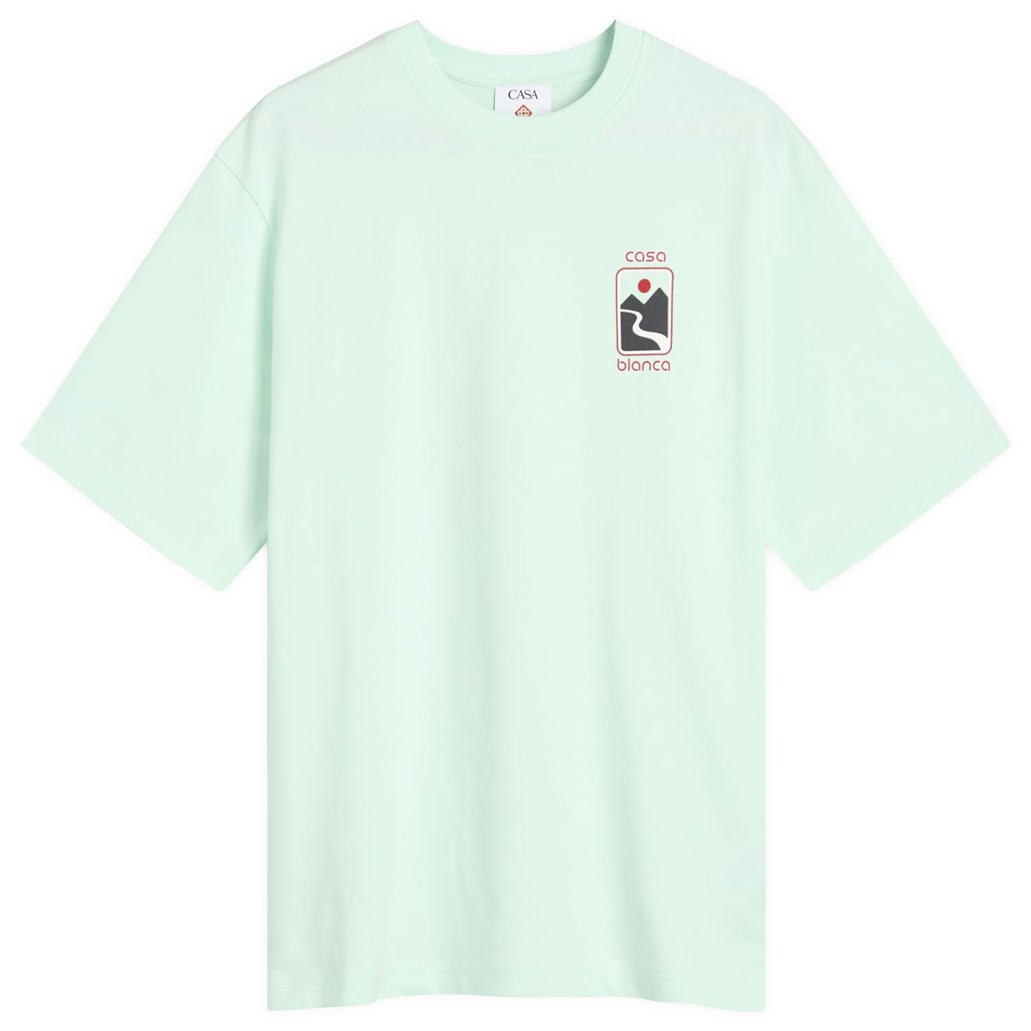 Tričko Casablanca Casablanca Sunset Valley Screen Printed Oversized T-Shirt, Size Large Zelené | MPF25-JTS-044-03, 0