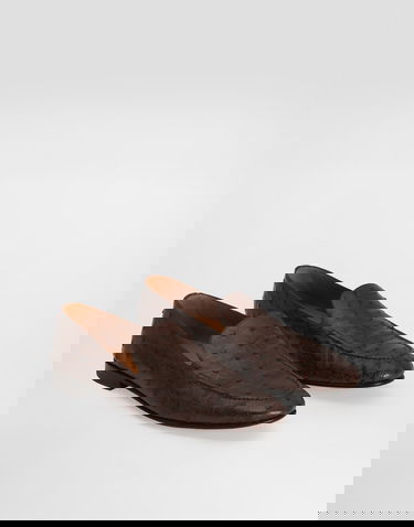 Doplnky Dolce & Gabbana Dolce & Gabbana Ostrich Leather Loafers Hnedá | A50716AE43680178, 1